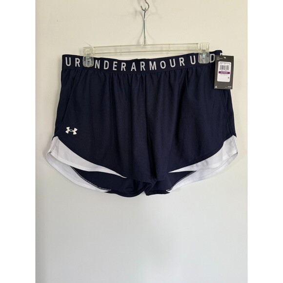 Under Armour Pants - NEW Under Armour Shorts Women's 2XL Navy Loose  3.0 Running Athletic Gym